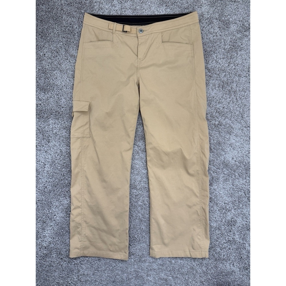 Women's PrAna Stretch Zion Cinch Pants Sandbar Cargo Hiking Size L
